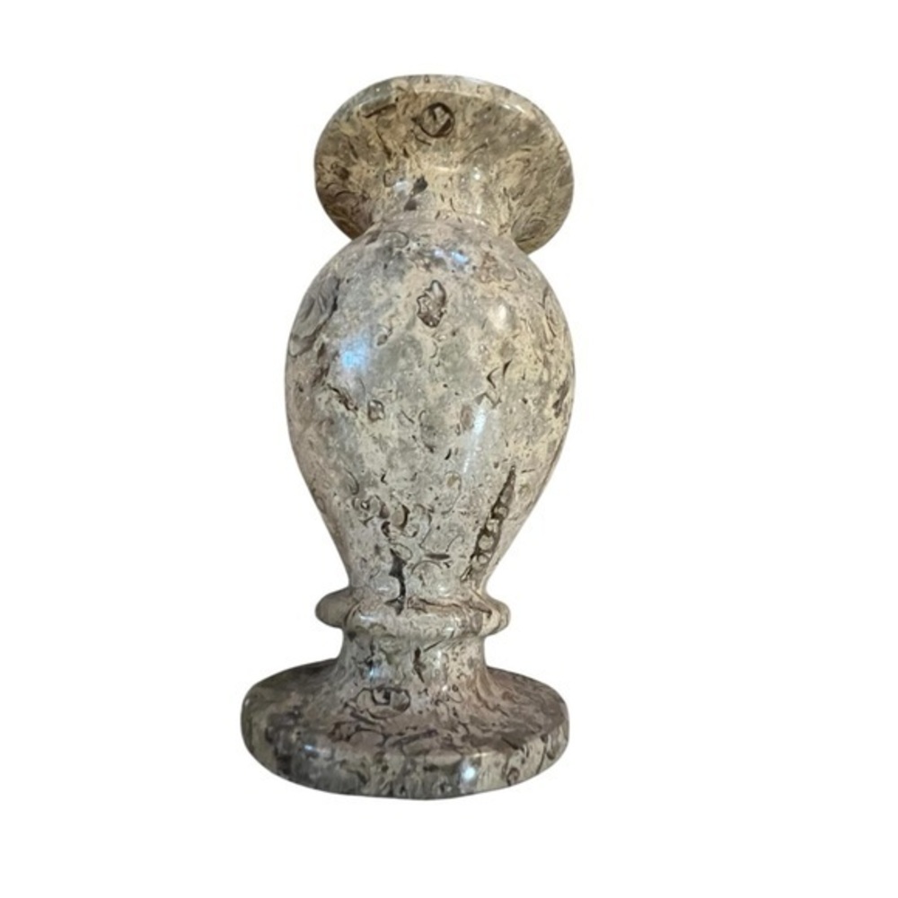 Imported Pakistani Fossil Coral Stone Vase - 6” X 3 "